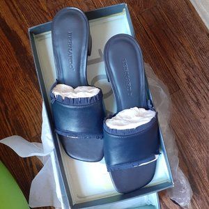 Block Heel Slip On Sandals